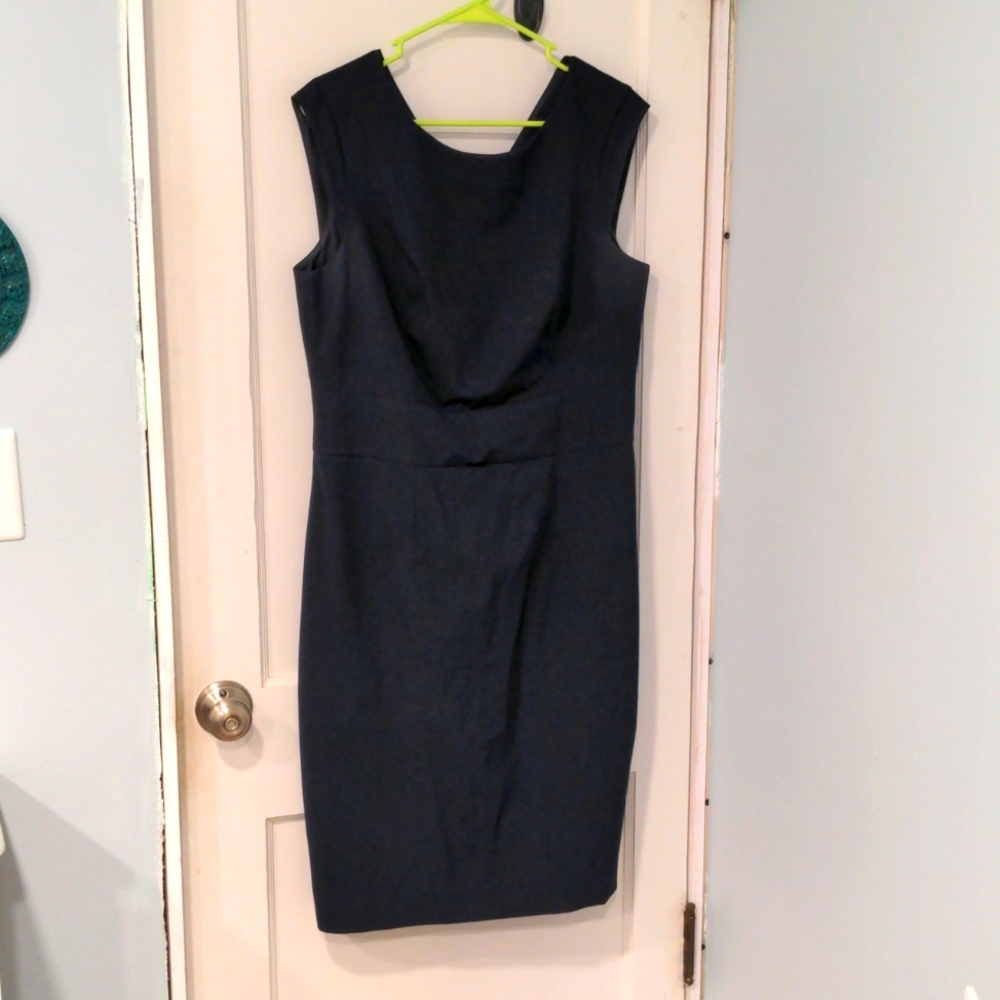 The limited navy blue sheath